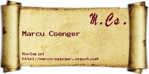 Marcu Csenger névjegykártya